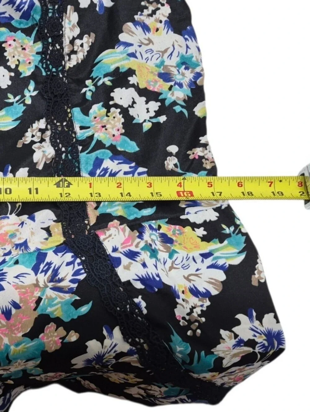 Harmony & Havoc Floral Lace Trim Lounge Romper